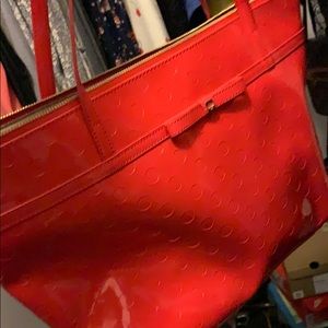 Kate spade red tote medium